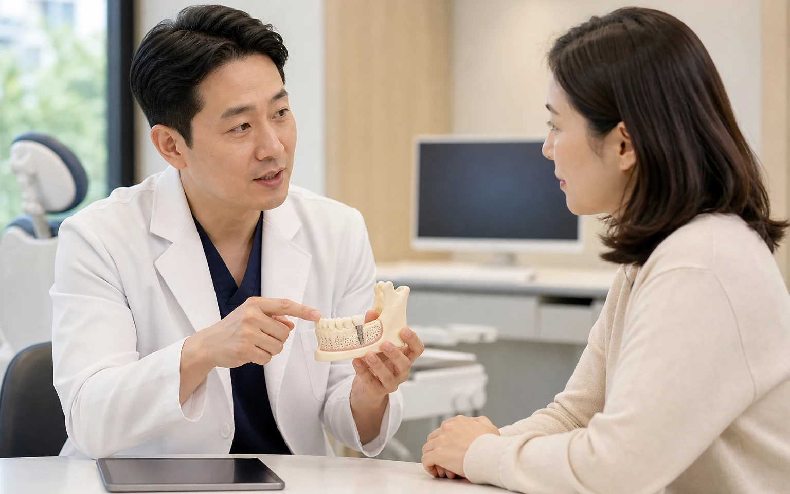 아래 어금니 임플란트 뼈이식...